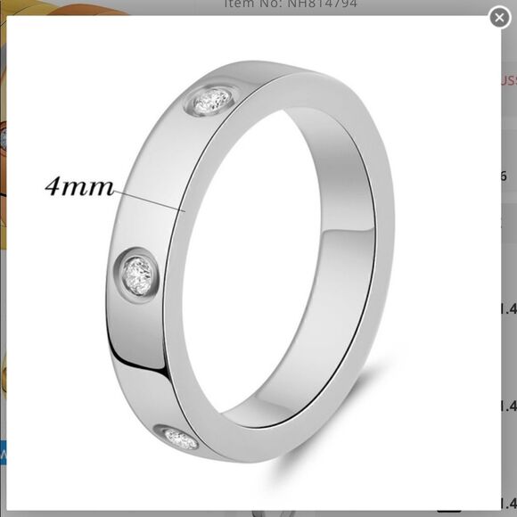 Beautiful Titanium CZ ring.   - Picture 3 of 3